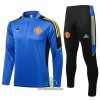 Manchester United Champions League Trainings Sweatshirt Pak Quarter-zip 2022-23 Blauwe - Kids